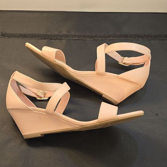 FIONI WOMEN'S CASUAL CRISS-CROSS ANKLE STRAP LOW WEDGE SANDALS G1 - Picture 8 of 15